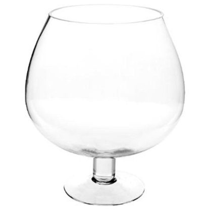 Vase | Coupe sur Pied "Cognac" 24cm Transparent Vase Transparent