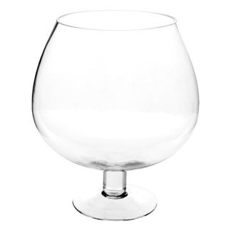 Vase | Coupe sur Pied "Verre" 25cm Transparent Vase Transparent