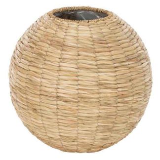 Vase | Vase Boule Design en Paille "Yumi" 35cm Naturel Vase Naturel