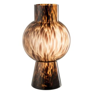 Vase | Vase Boule en Verre Design "Poiso" 46cm Marron Vase Marron