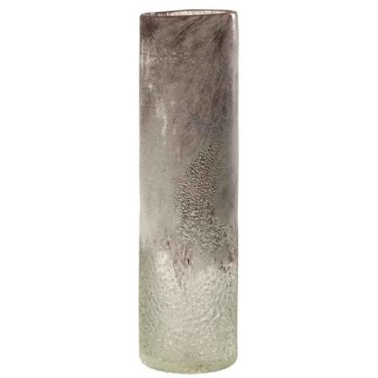 Vase | Vase Cylindrique Design "Scavo" 40cm Gris & Beige Vase Gris & Beige