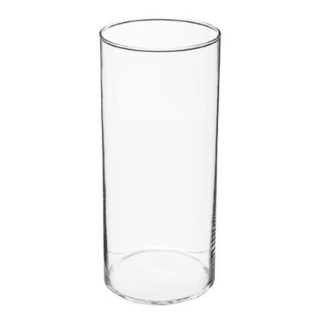 Vase | Vase Cylindrique en Verre 30cm Transparent Vase Transparent