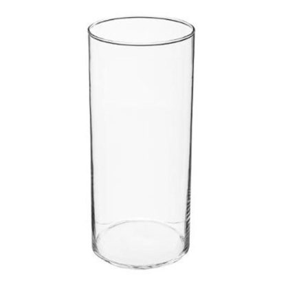 Vase | Vase Cylindrique en Verre 30cm Transparent Vase Transparent