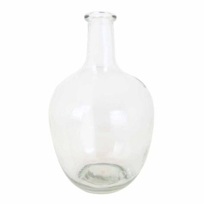 Vase | Vase Déco en Verre "Jarre" 25cm Transparent Vase Transparent