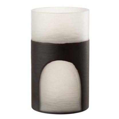 Vase | Vase Design "Circulo" 24cm Noir & Transparent Vase Noir & Transparent