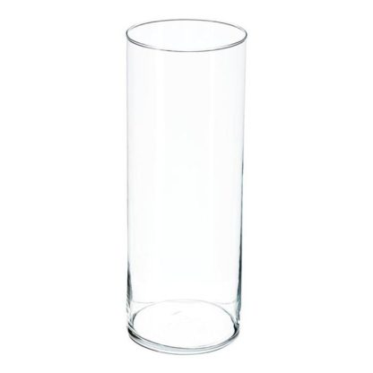 Vase | Vase Design "Cylindrique" 39cm Transparent Vase Transparent