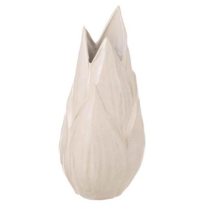 Vase | Vase Design en Céramique "Ibiza Brillant" 43cm Beige Vase Beige