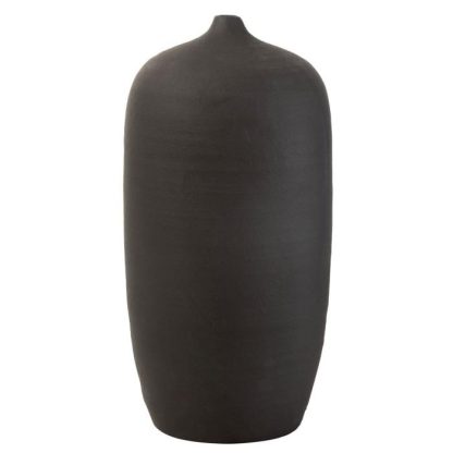 Vase | Vase Design en Ciment "Viktor" 58cm Noir Vase Noir