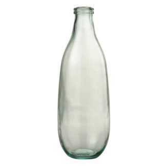 Vase | Vase Design en Verre "Bouteille" 41cm Transparent Vase Transparent