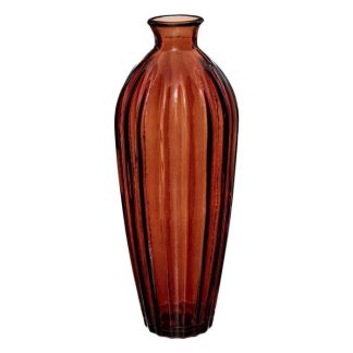 Vase | Vase Design en Verre "Candy" 29cm Ambre Vase Ambre