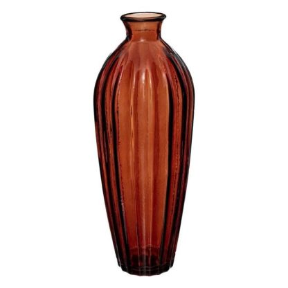 Vase | Vase Design en Verre "Candy" 29cm Ambre Vase Ambre