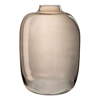 Vase | Vase Design en Verre "Cleo" 45cm Marron Ambre Vase Marron Ambre