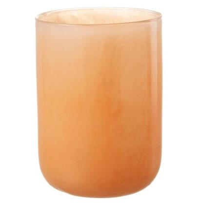 Vase | Vase Design en Verre "Corrie" 23cm Corail Vase Corail