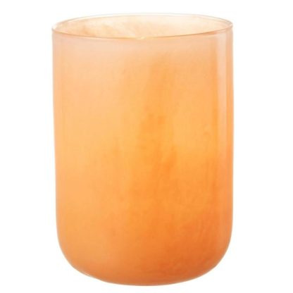 Vase | Vase Design en Verre "Corrie" 23cm Corail Vase Corail