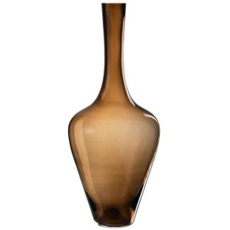 Vase | Vase Design en Verre "Joni" 70cm Marron Ambre Vase Marron Ambre