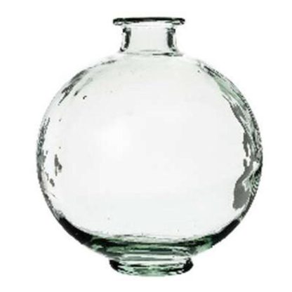 Vase | Vase Design en Verre "Khem" 27cm Transparent Vase Transparent