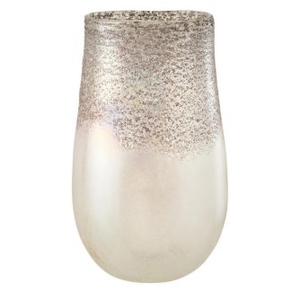 Vase | Vase Design en Verre "Milano" 30cm Gris & Rose Vase Gris & Rose