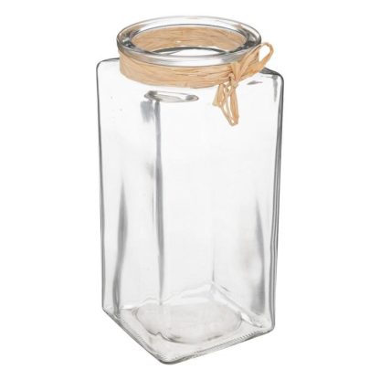 Vase | Vase Design en Verre "Raphia" 23cm Transparent Vase Transparent