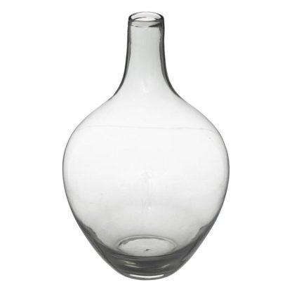 Vase | Vase Design en Verre "Solid" 38cm Gris Vase Gris