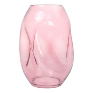 Vase | Vase Design en Verre Soufflé "Diney" 25cm Rose Vase Rose