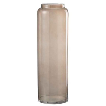 Vase | Vase Design "Long Droit" 60cm Marron Ambre Vase Marron Ambre