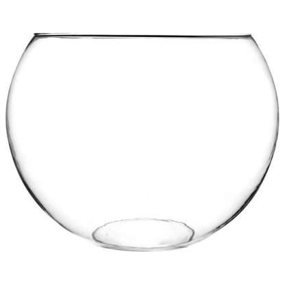 Vase | Vase en Verre "Boule" 30cm Transparent Vase Transparent