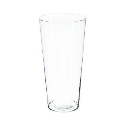 Vase | Vase en Verre "Conique" 30cm Transparent Vase Transparent