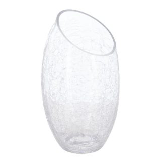 Vase | Vase en Verre "Craquelé" 23cm Transparent Vase Transparent