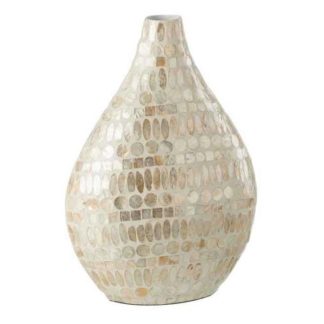 Vase | Vase Imprimé Design "Delta" 42cm Beige Vase Beige