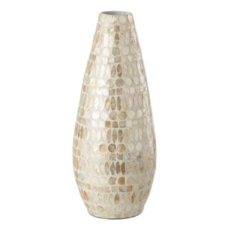 Vase | Vase Imprimé Design "Delta" 46cm Beige Vase Beige