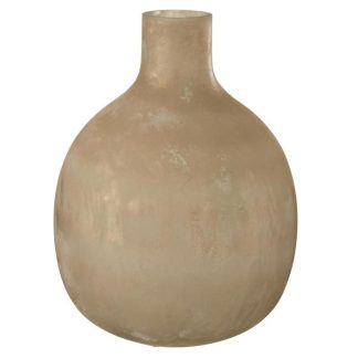 Vase | Vase Rond Design en Verre "Soda" 43cm Or Vase Or