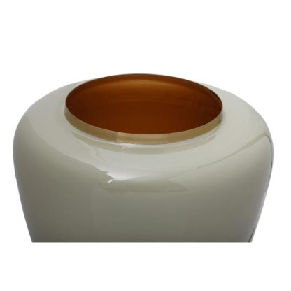 Vase | Vase Rond Design "Tribuna" 36cm Menthe & Or Vase Menthe & Or