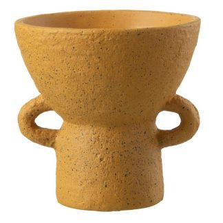 Vase | Vase Rond Design "Zenia" 20cm Ocre Vase Ocre