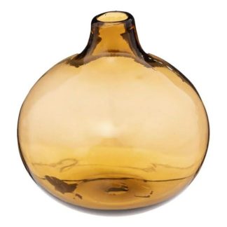 Vase | Vase Soliflore en Verre "Mona" 12cm Ambre Vase Ambre