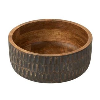 Vide Poche & Coupelle | Coupelle Déco en Bois "Baso" 15cm Naturel & Noir Accessoires Déco Naturel & Noir