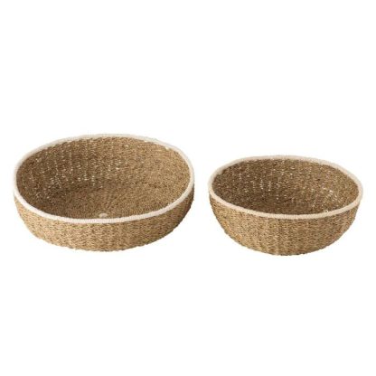 Vide Poche & Coupelle | Lot de 2 Coupelles Déco "Bord" 46cm Naturel Accessoires Déco Naturel