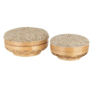 Vide Poche & Coupelle | Lot de 2 Coupelles Déco "Elia" 26cm Naturel Accessoires Déco Naturel