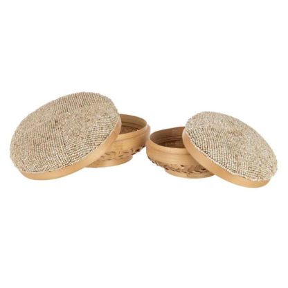 Vide Poche & Coupelle | Lot de 2 Coupelles Déco "Elia" 26cm Naturel Accessoires Déco Naturel