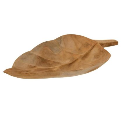 Vide Poche & Coupelle | Coupelle Déco "Feuille Teck" 39cm Naturel Accessoires Déco Naturel