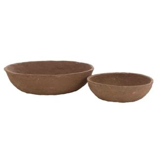 Vide Poche & Coupelle | Lot de 2 Coupelles Déco "Papier Mâché" 58cm Marron Accessoires Déco Marron