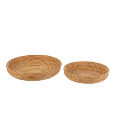 Vide Poche & Coupelle | Lot de 2 Coupelles Déco "Rotin" 50cm Naturel Accessoires Déco Naturel