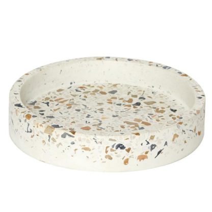 Vide Poche & Coupelle | Vide-Poche & Serre-Livres "Terrazzo" 14cm Blanc Accessoires Déco Blanc