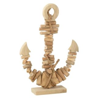 Objet à Poser | Ancre Marine Déco en Bois "Bali Bliss" 43cm Naturel Accessoires Déco Naturel