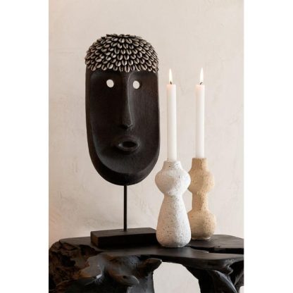 Statue & Statuette | Statue Déco "Masque Ethnique" 51cm Noir Accessoires Déco Noir