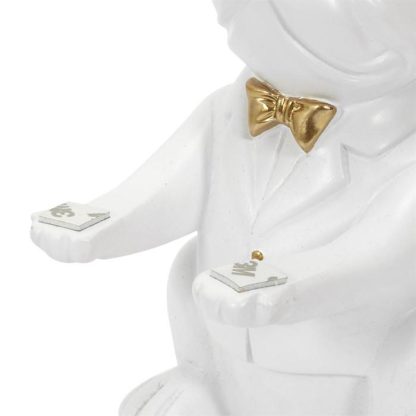 Vide Poche & Coupelle | Statuette & Vide-Poche "Bulldog" 21cm Blanc Accessoires Déco Blanc