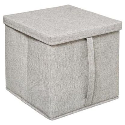 Boîte de Rangement | Boîte de Rangement Déco "Couvercle" 31x31cm Beige Boîte de Rangement Beige