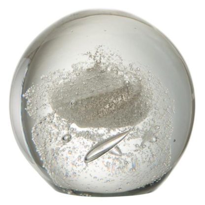 Objet à Poser | Presse-Papier en Verre "Bulle" 16cm Argent Accessoires Déco Argent